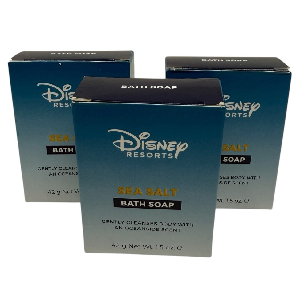 New Walt Disney Resorts Sea Salt Soap Bars Lot of 3 - 1.5‎ oz each